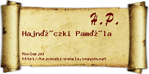 Hajnáczki Paméla névjegykártya